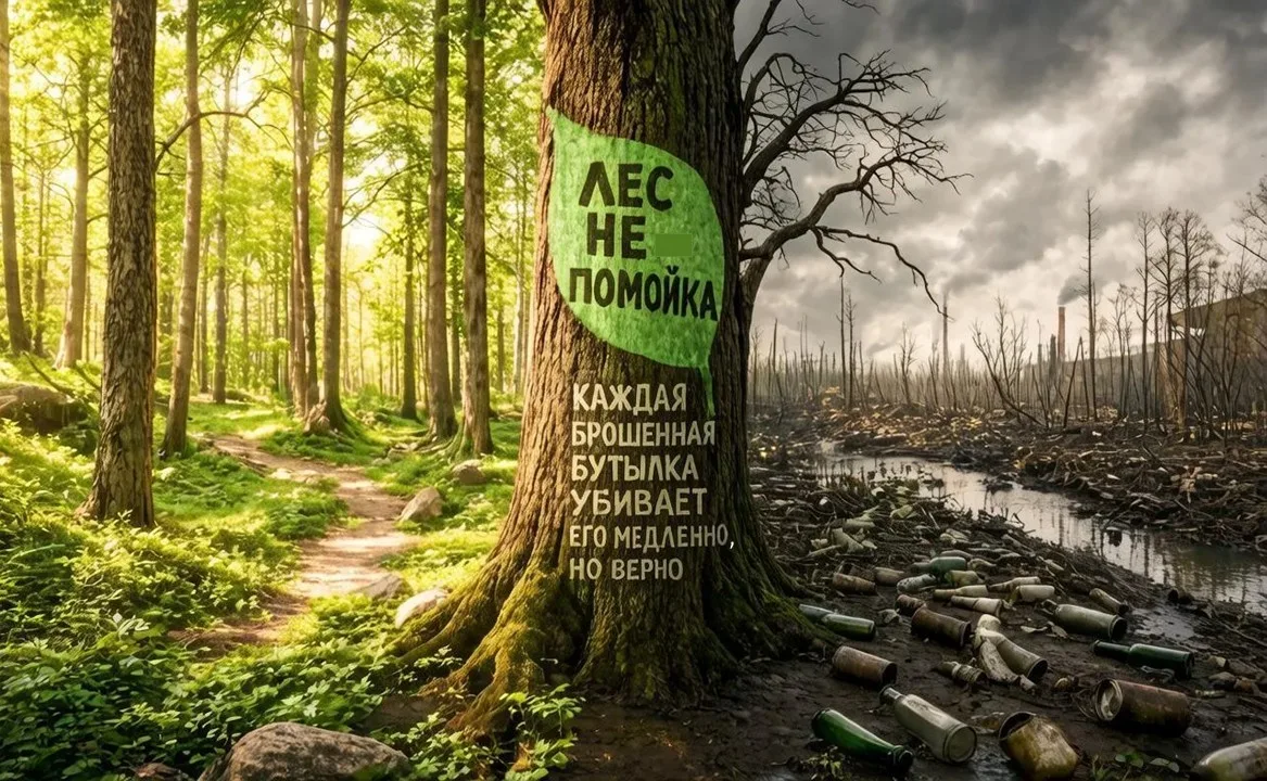 🌲 Лес — не помойка. Каждая брошенная бутылка убивает его медленно, но верно

Кажется, что одна упак