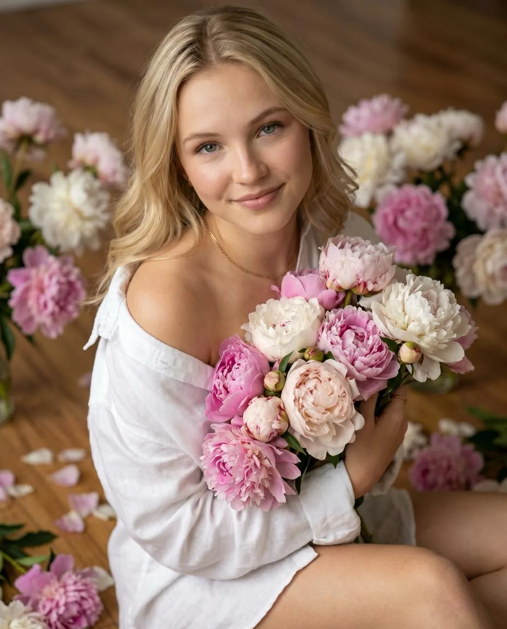 Новый нежный шаблон — В объятиях пионов 🌸  Весеннее настроение, лёгкость и та самая девичья эстетика