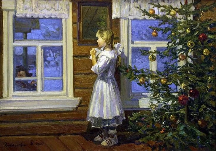 🎄Новый год в картинах русских художников  🍊 Николай Витинг. Снежок идёт 🍊Татьяна Еремина. Преднового