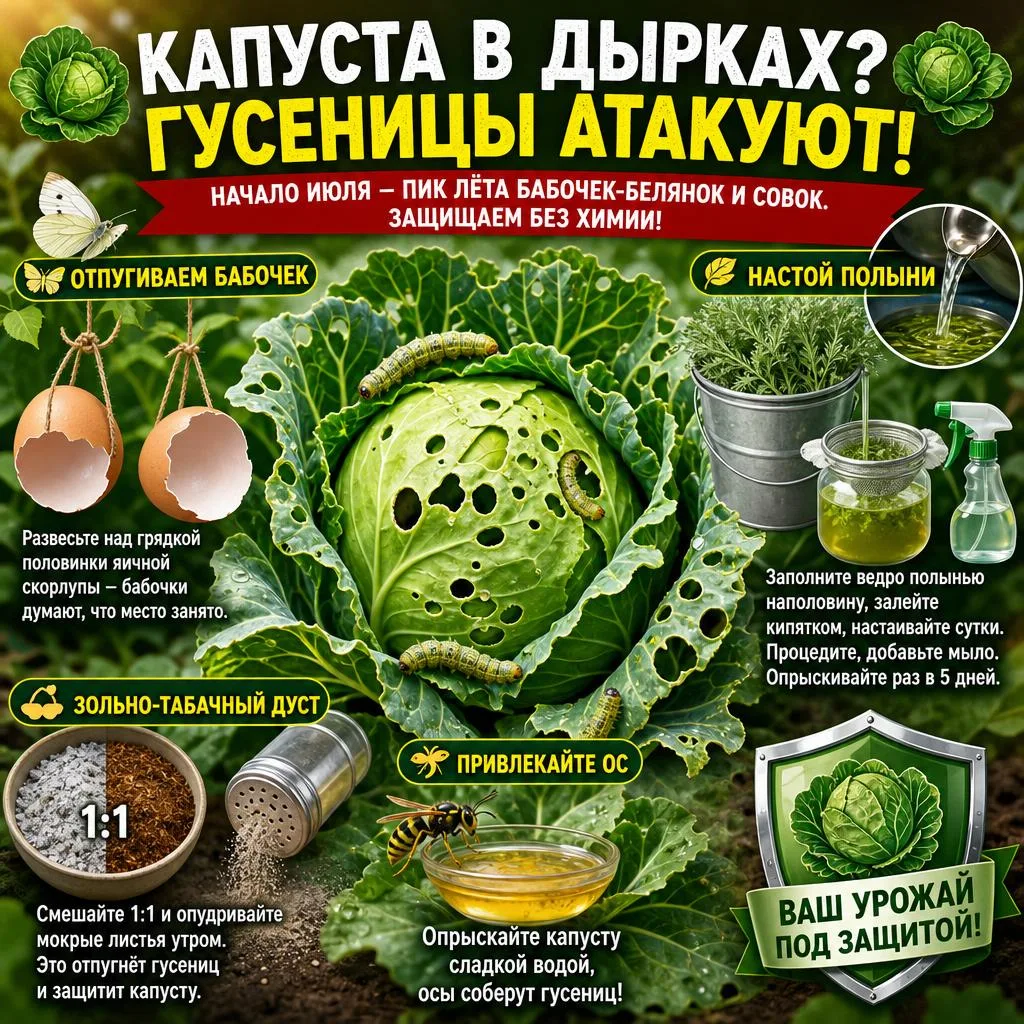🥬 КАПУСТА В ДЫРКАХ? ГУСЕНИЦЫ АТАКУЮТ! 🥬