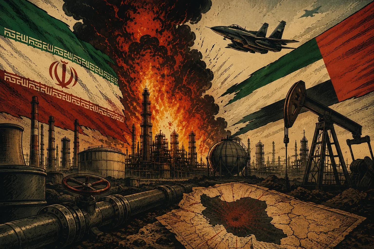 🇦🇪🇮🇷 Новость: ОАЭ атаковали энергетические объекты Ирана — WSJ  Атаки осуществлялись в начале апреля