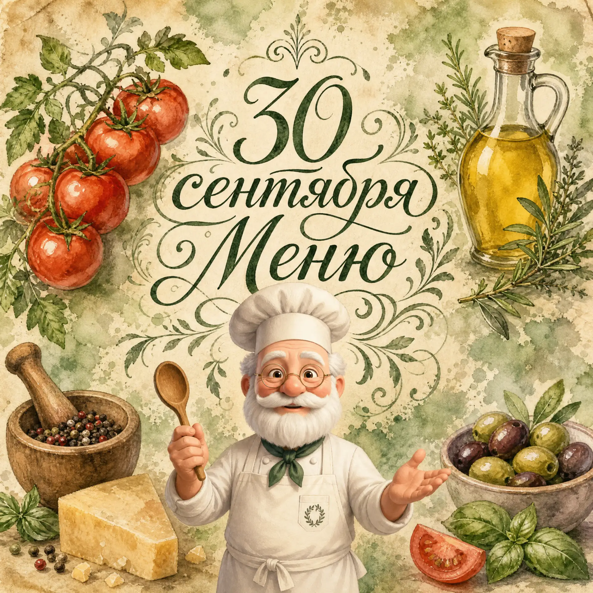 Меню в Академии маленьких наук на 30 сентября, среда