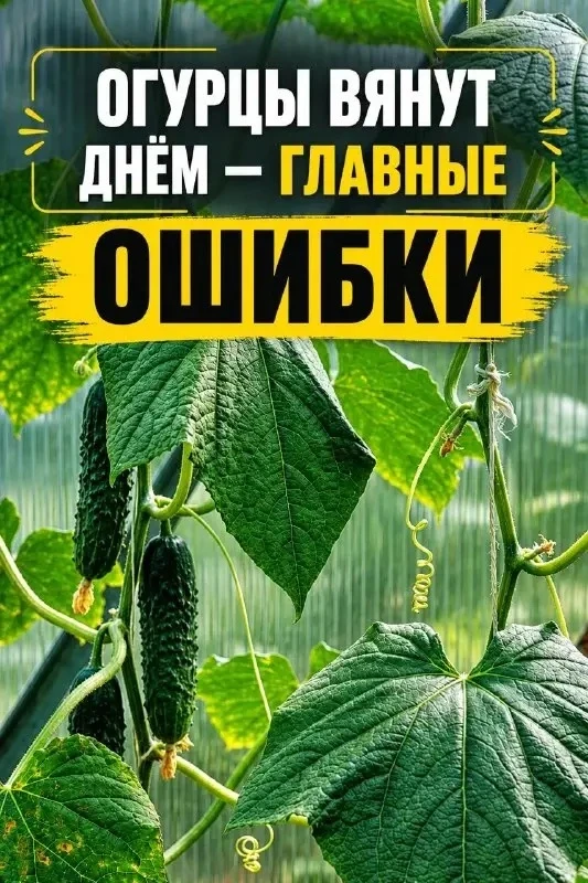 ОГУРЦЫ ВЯНУТ ДНЁМ — ГЛАВНЫЕ ОШИБКИ