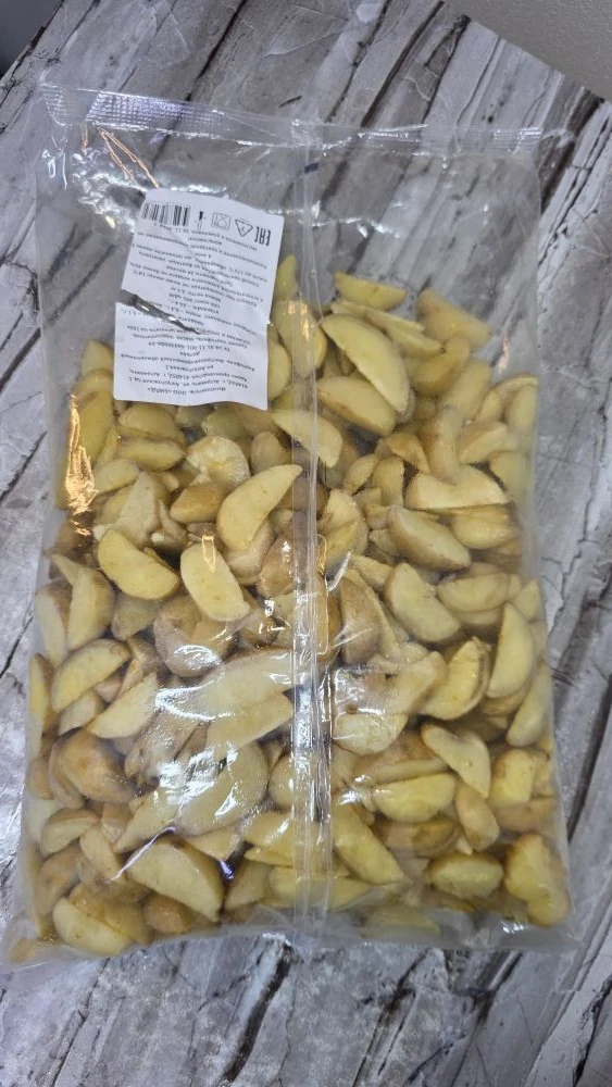 🔹Картофельные дольки пакет (Билд) 
пакет 2, 5 кг, в коробке 4 шт
цена за пакет 2,5 кг - 633 руб/шт
