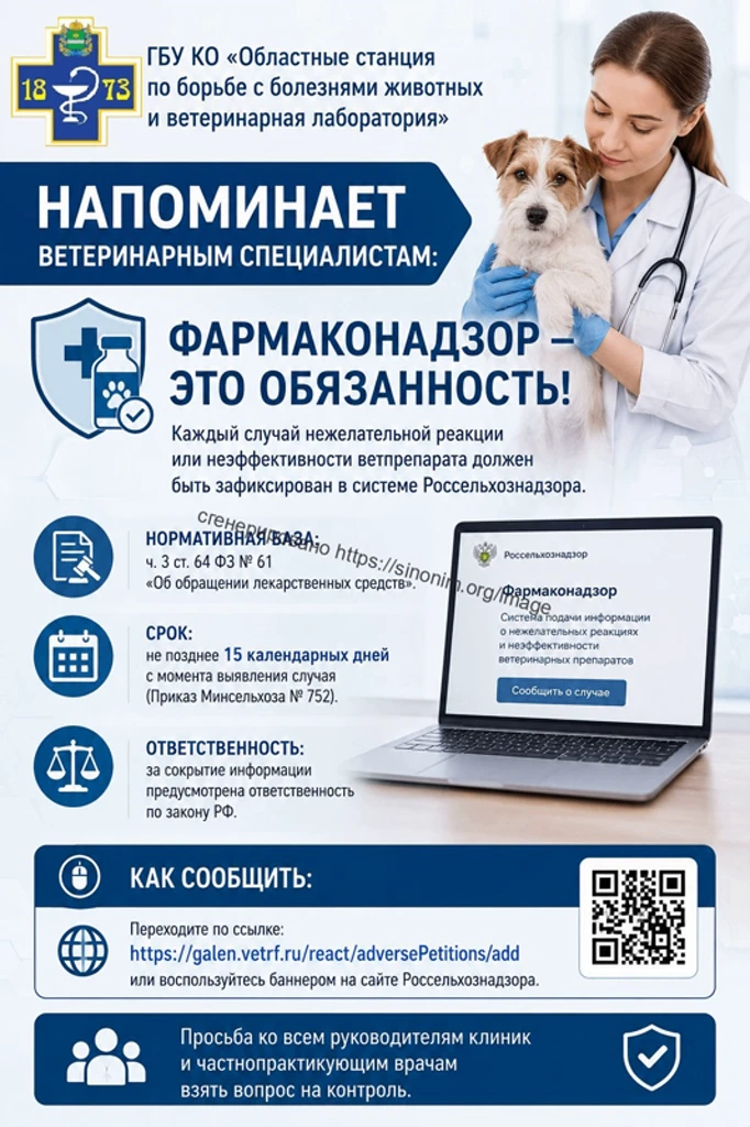 📢ГБУ КО «Областные станция по борьбе с болезнями животных и ветеринарная лаборатория» ...