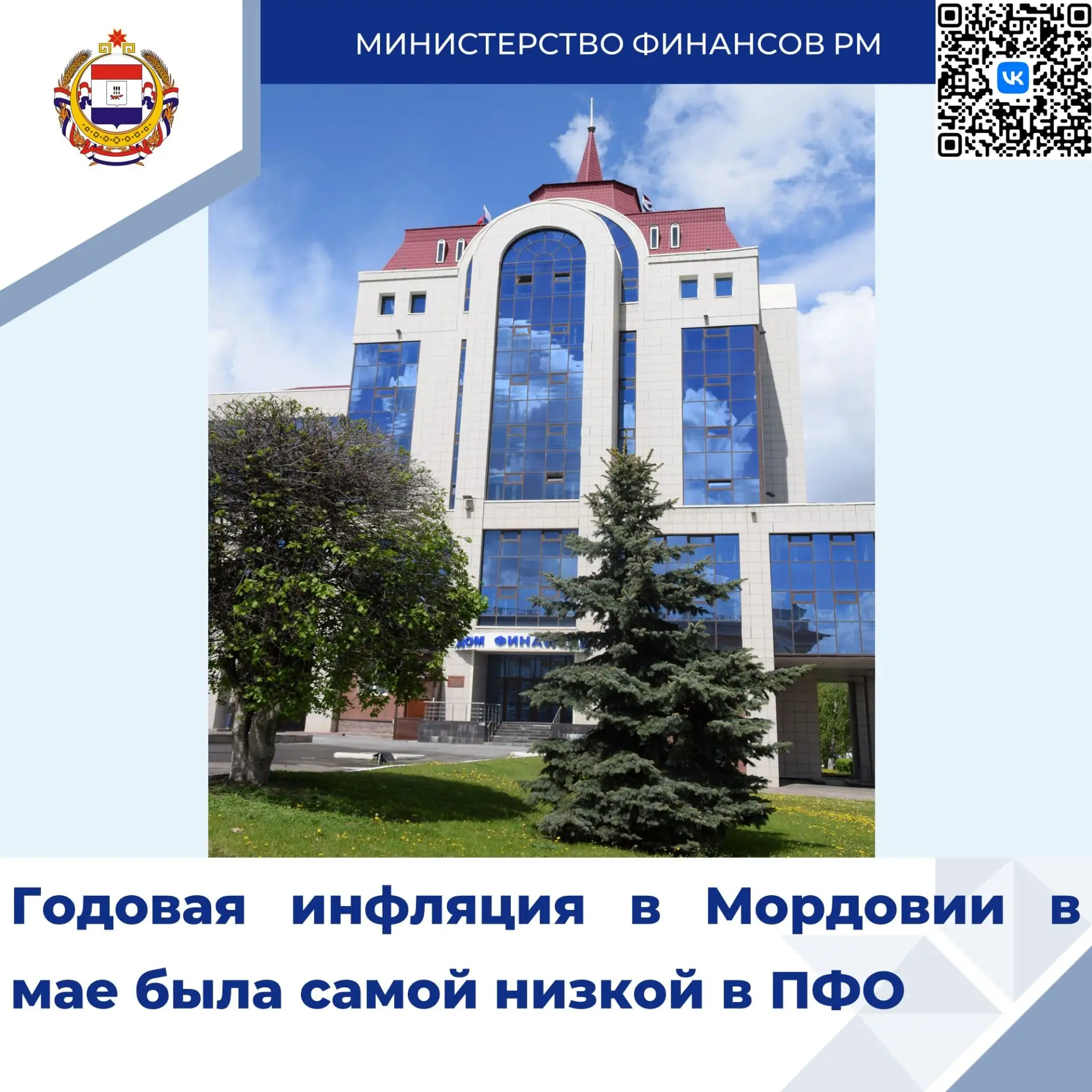 В мае 2026 года в Мордовии годовая инфляция снизилась до 4,7%. Это меньше общероссийского уровня (5,