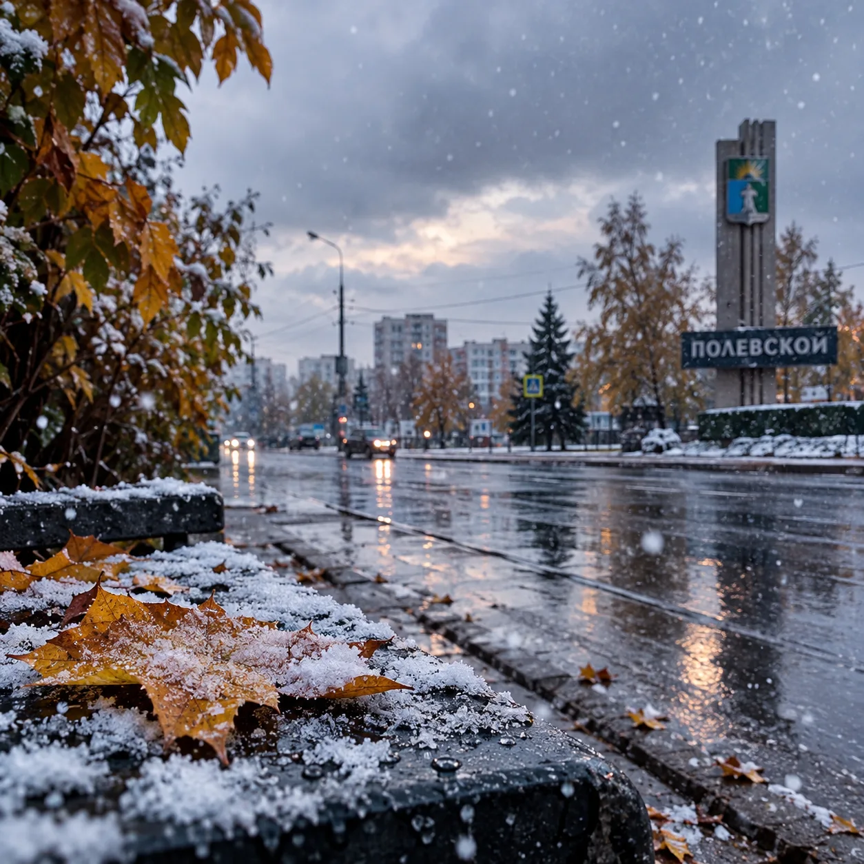 🥶 Первый снег уже на подходе к Полевскому!