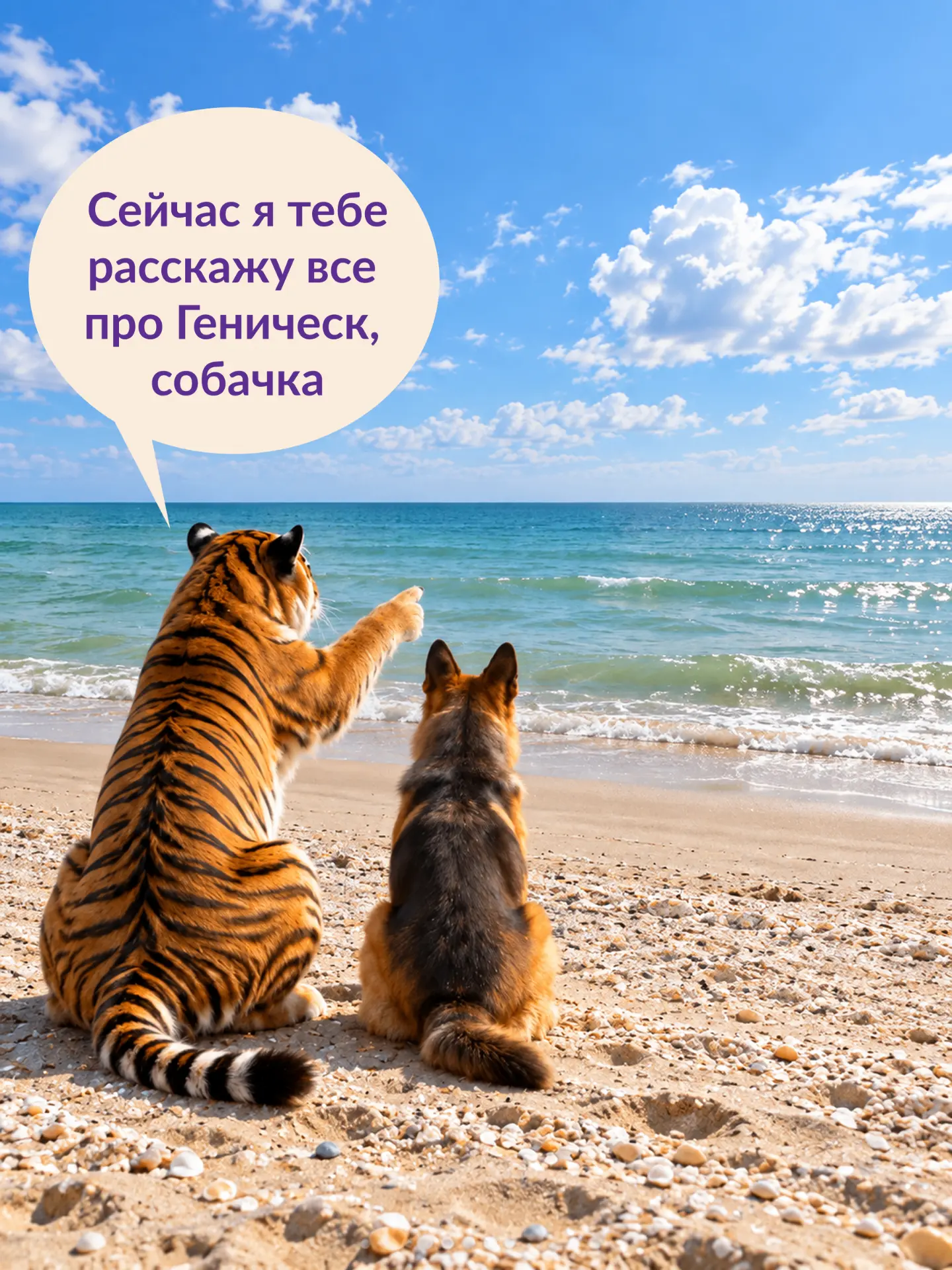 Геническ удивляет не только морем 🐶