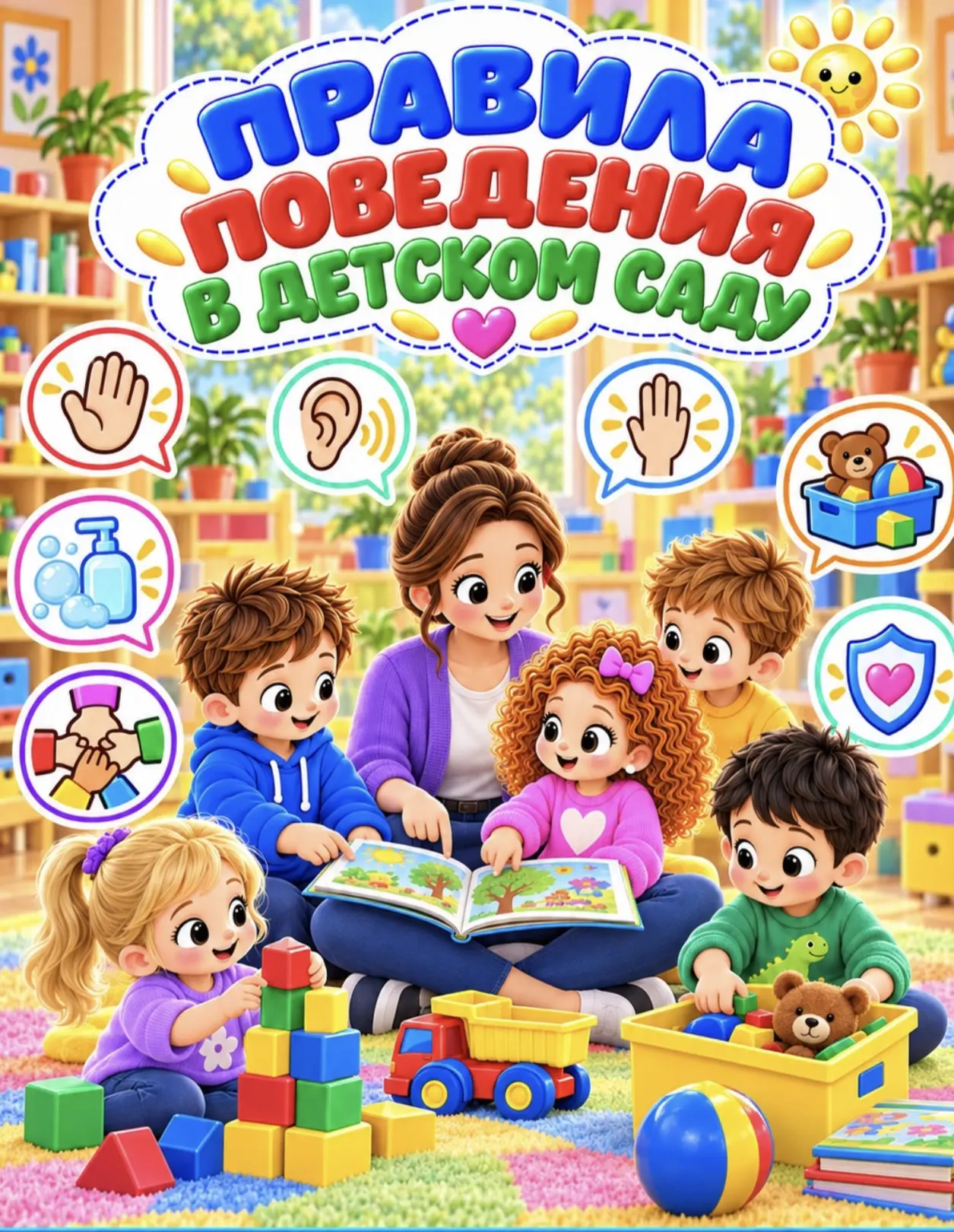 ✨ «Наши волшебные правила в детском саду!» 🌈Мы в саду не просто играем — мы живём по с...