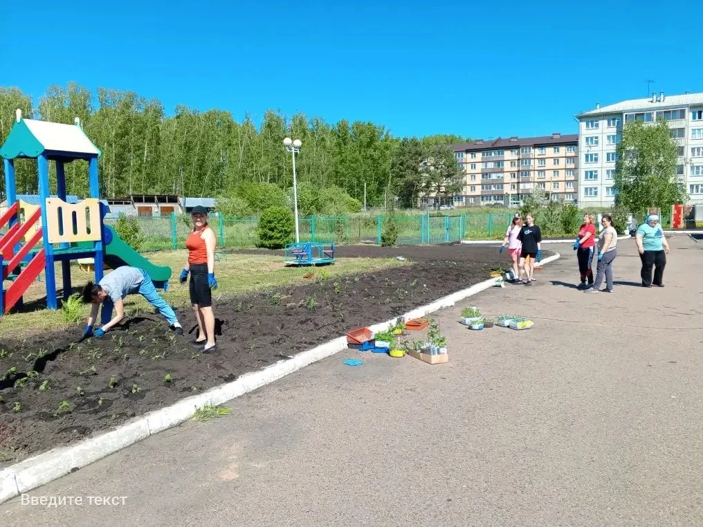 🌸✨ Наши специалисты высадили цветы на территории детского сада! ✨🌸
