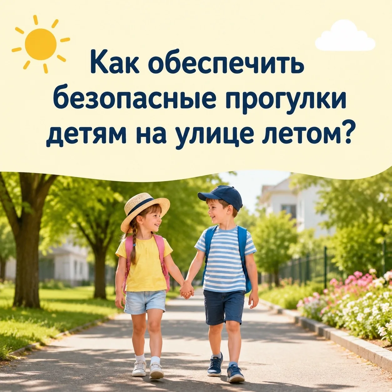 Как обеспечить безопасные прогулки детям на улице летом?🏖️