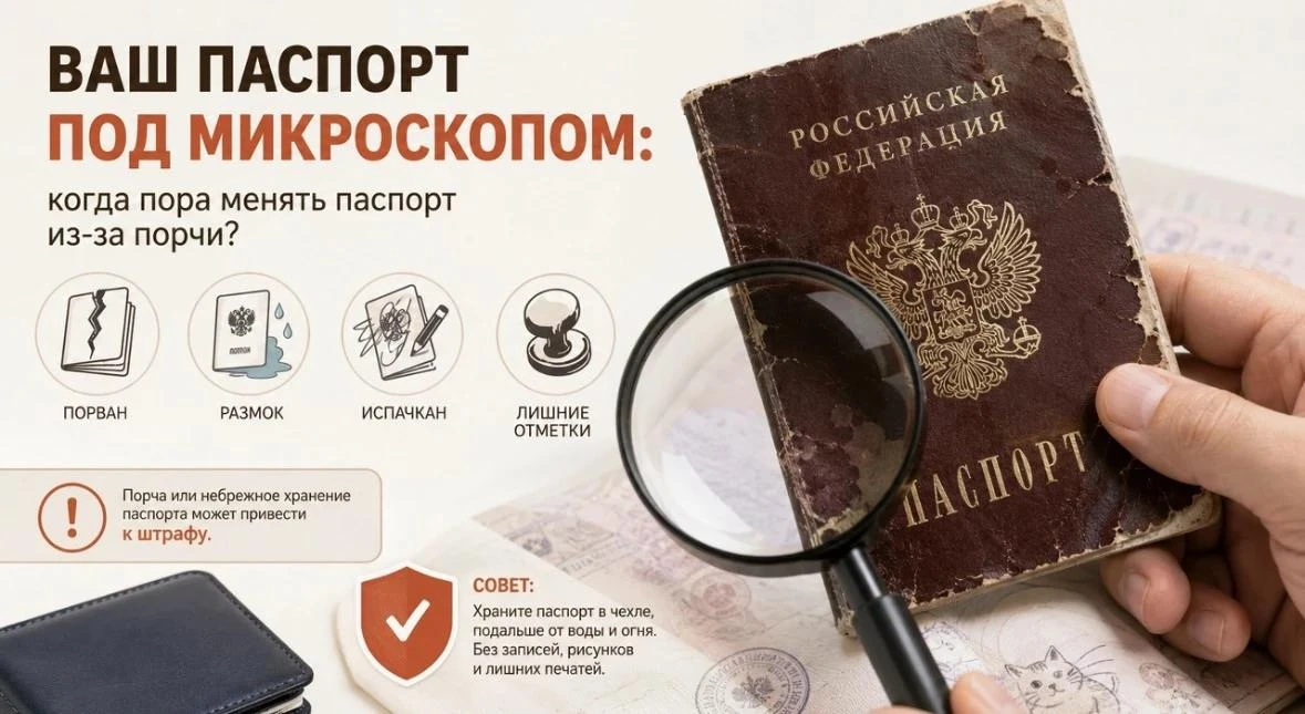 Ваш паспорт под микроскопом: когда пора менять паспорт из-за порчи? 🔍📖

⚠️ Паспорт — главный докум