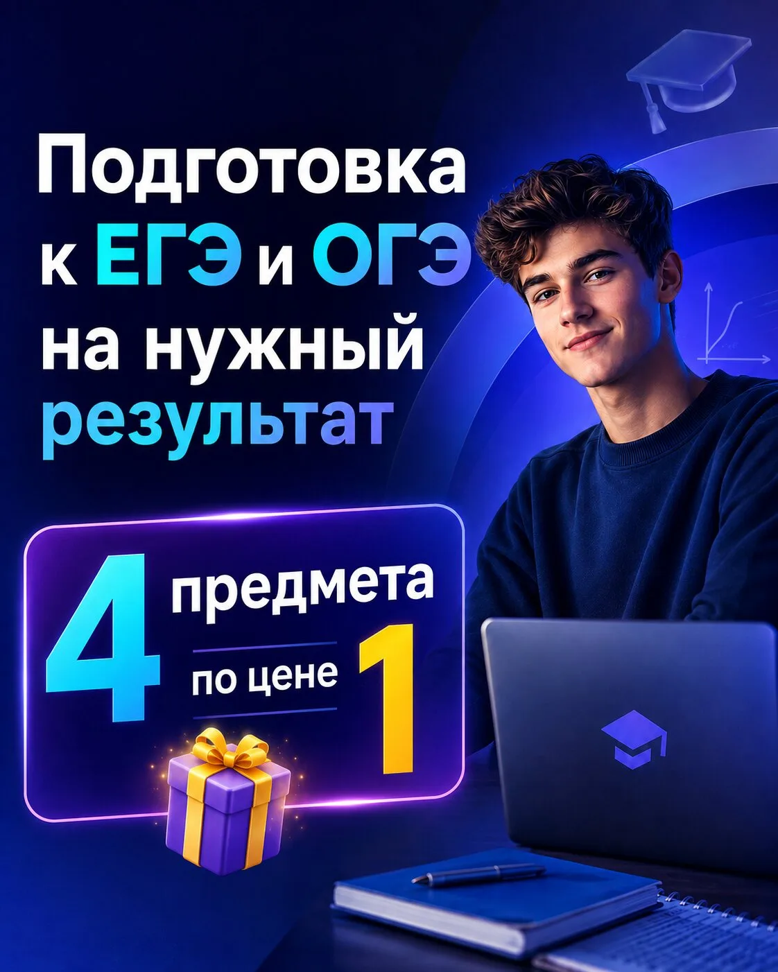 Не спешите искать четырёх репетиторов!
