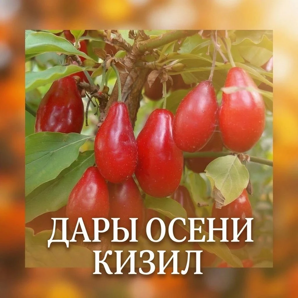🍂 Дары осени: кизил — рубиновая ягода здоровья