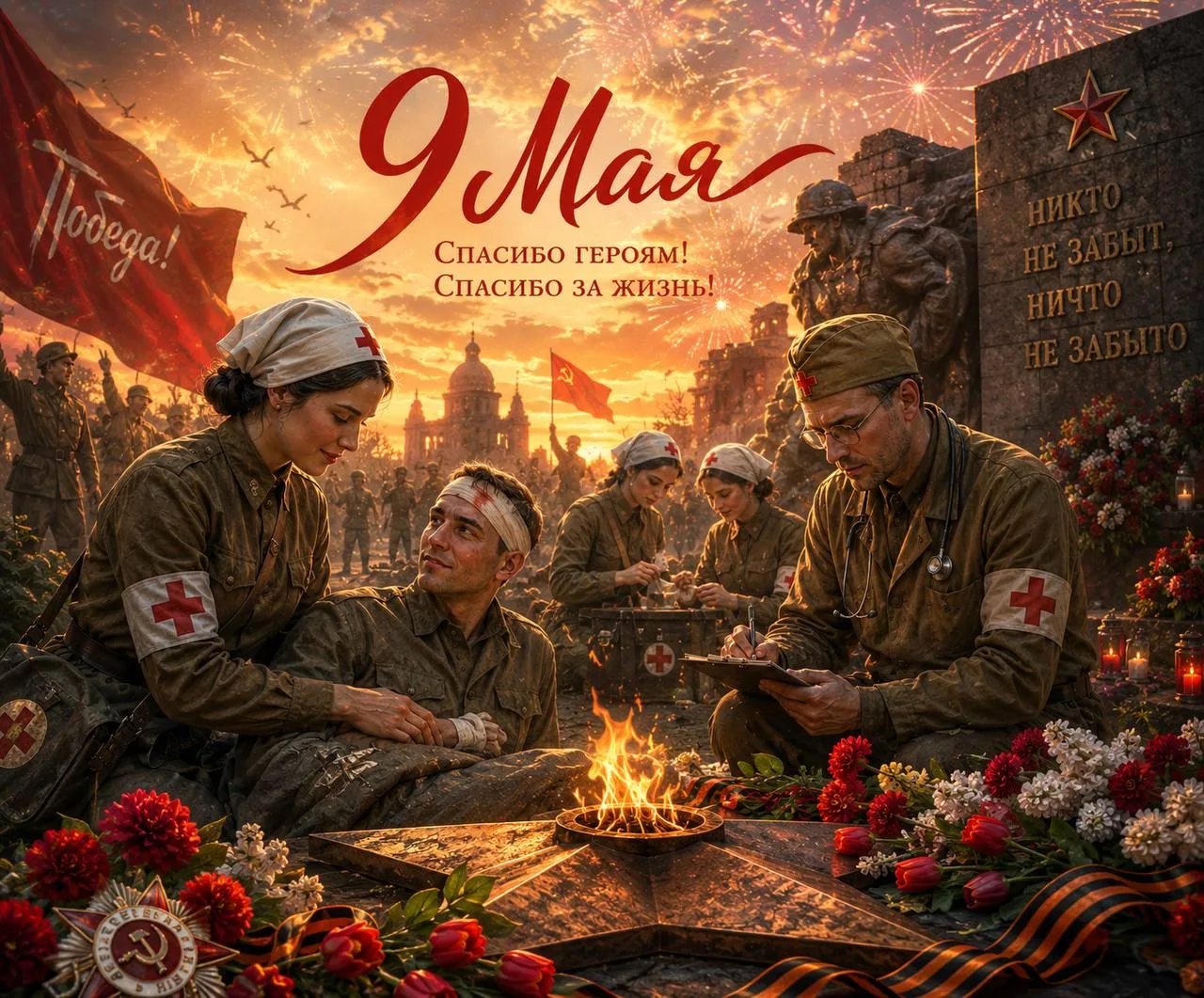 Привет, ККБМК! 🩵 

9 Мая — день, когда наша память становится сильнее времени. Мы помним подвиг тех