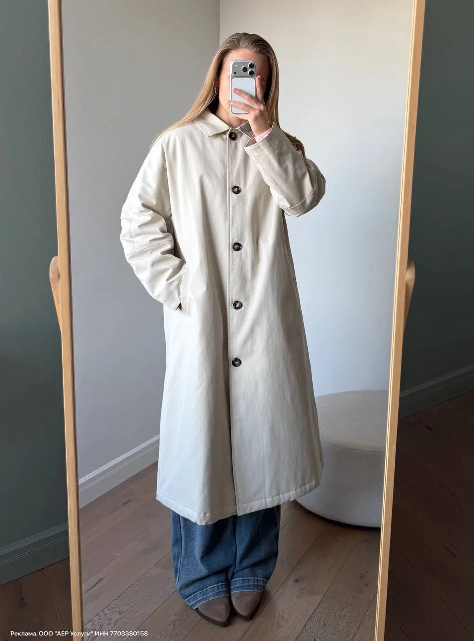 Утепленный тренч/пальто от бренда UK Fashion