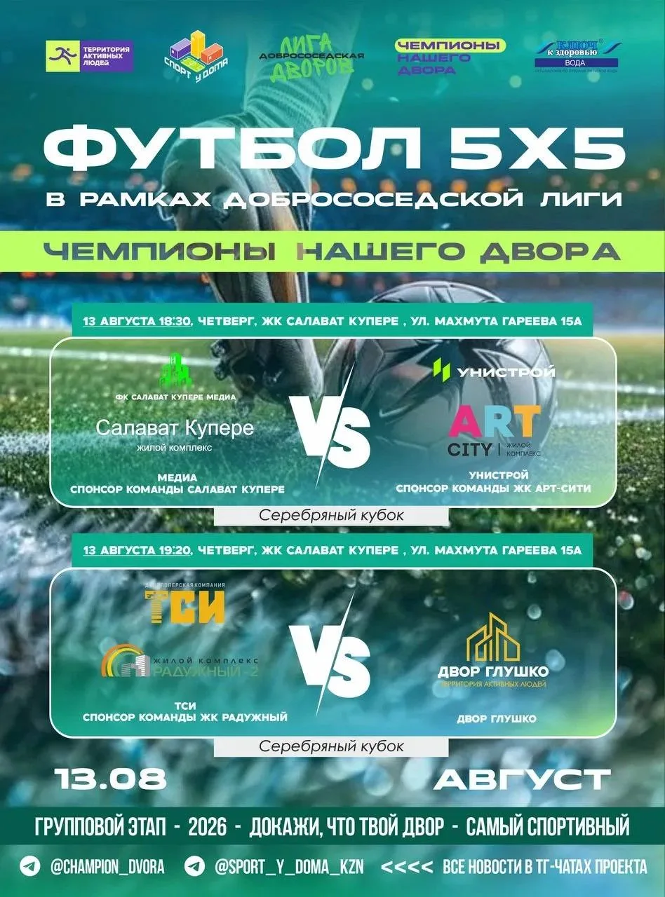 Добрососедская лига по футболу 5х5 ⚽️