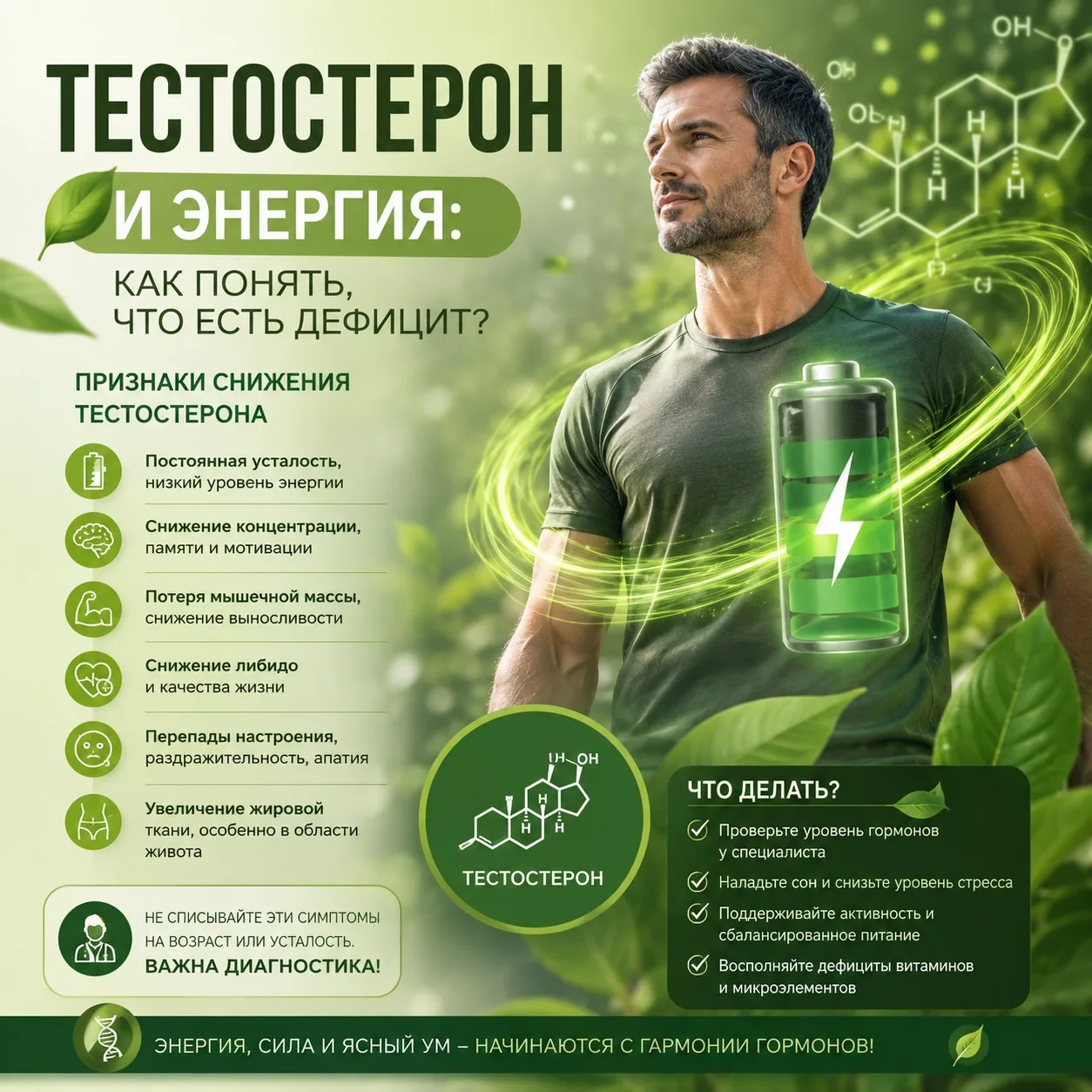 Тестостерон и энергия: как понять, что есть дефицит?

Многие считают тестостерон исключительно «мужс