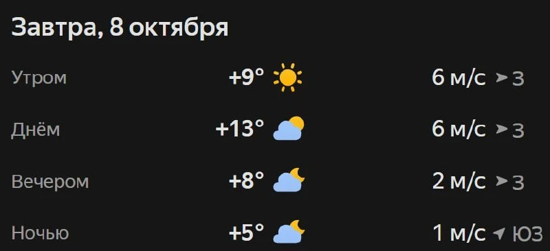 Прогноз погоды☀️