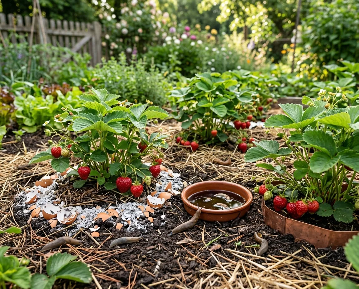 🍓 КАК ЗАЩИТИТЬ КЛУБНИКУ ОТ СЛИЗНЕЙ БЕЗ ХИМИИ — 3 ПРОВЕРЕННЫХ СПОСОБАСлизни портят до трети урожая к