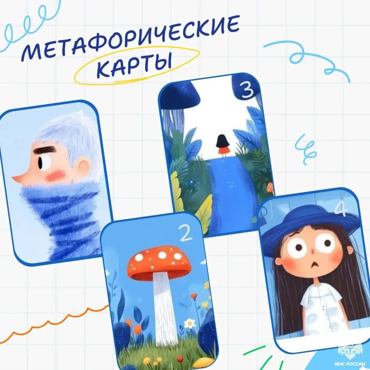 💻 Началась новая рабочая неделя!   Выбирай одну из четырех карт, ставь реакцию, соответствующую номе