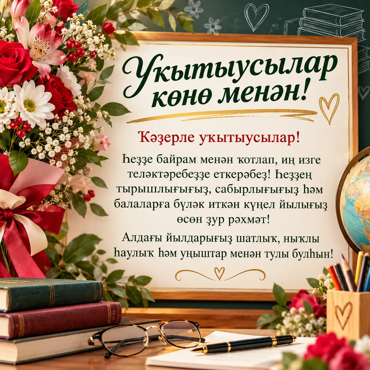 Уҡытыусылар көнө менән!