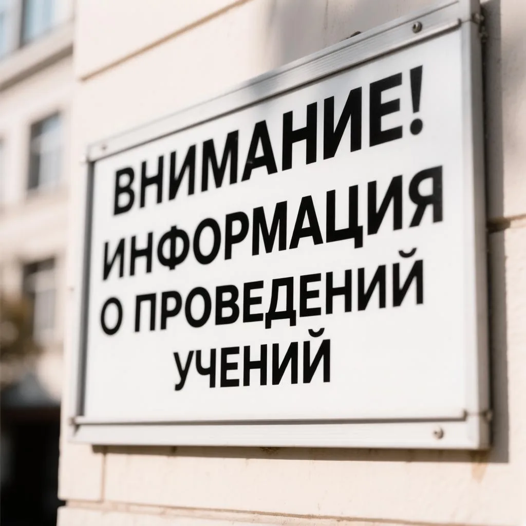Внимание! Информация о проведении учений