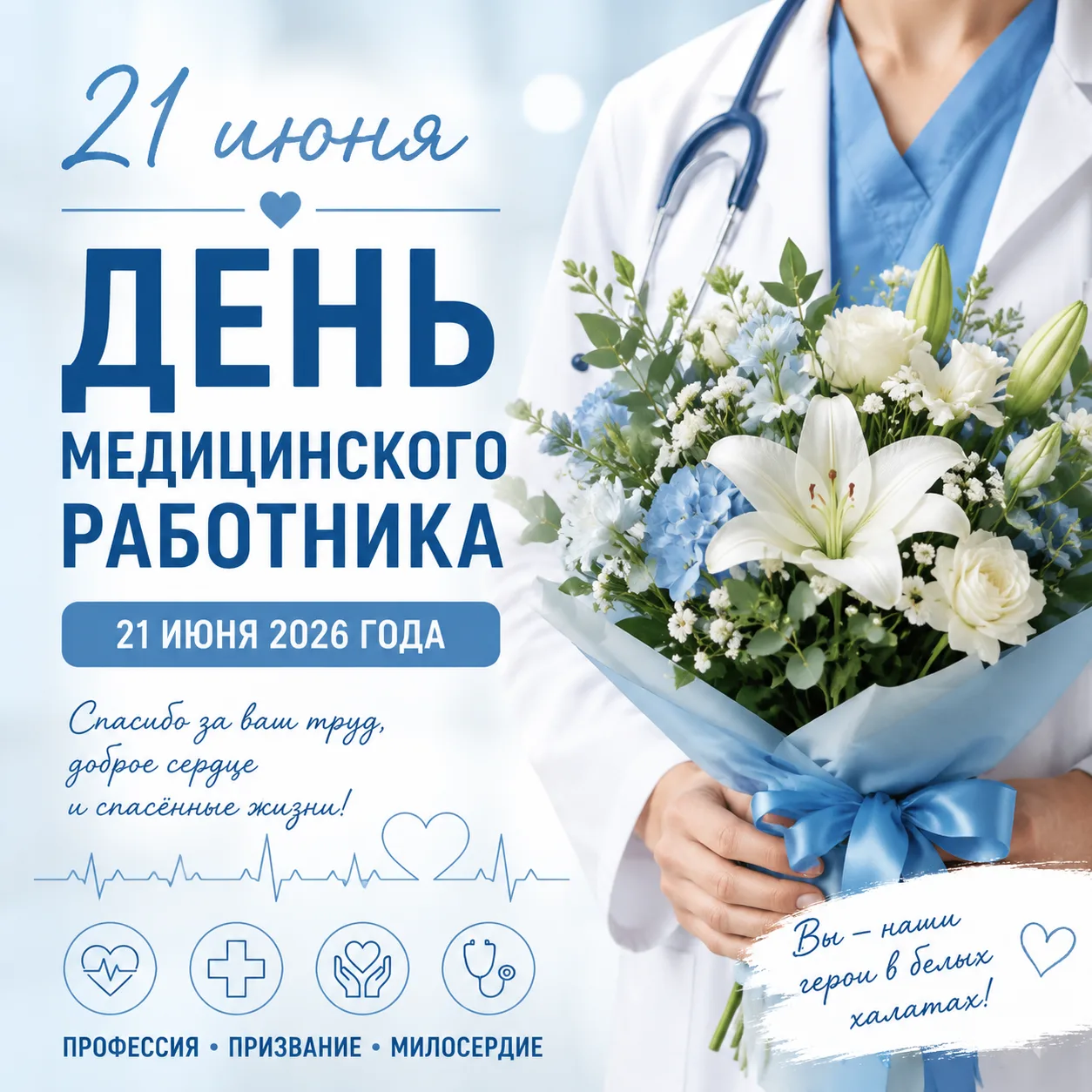 С Днем медицинского работника!🩺

💉Поздравляем всех медицинских работников с профессиональным празд
