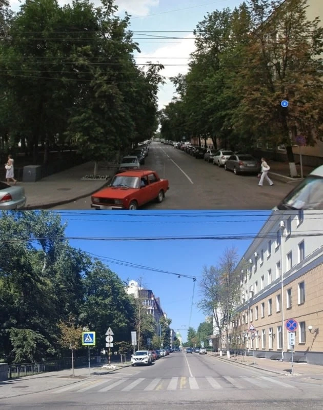 Улица Орджоникидзе. Советские липы утратили, а новые не растут.