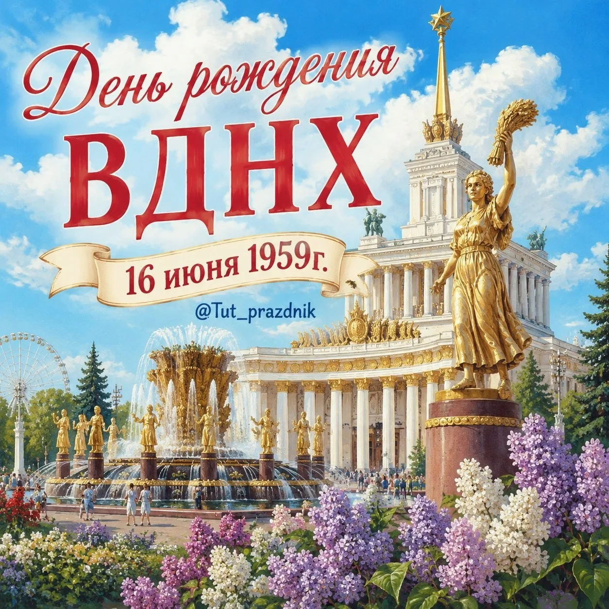 🏛✨ 16 июня — День рождения ВДНХ ✨🏛

Сегодня отмечается День рождения ВДНХ — одного из самых извест