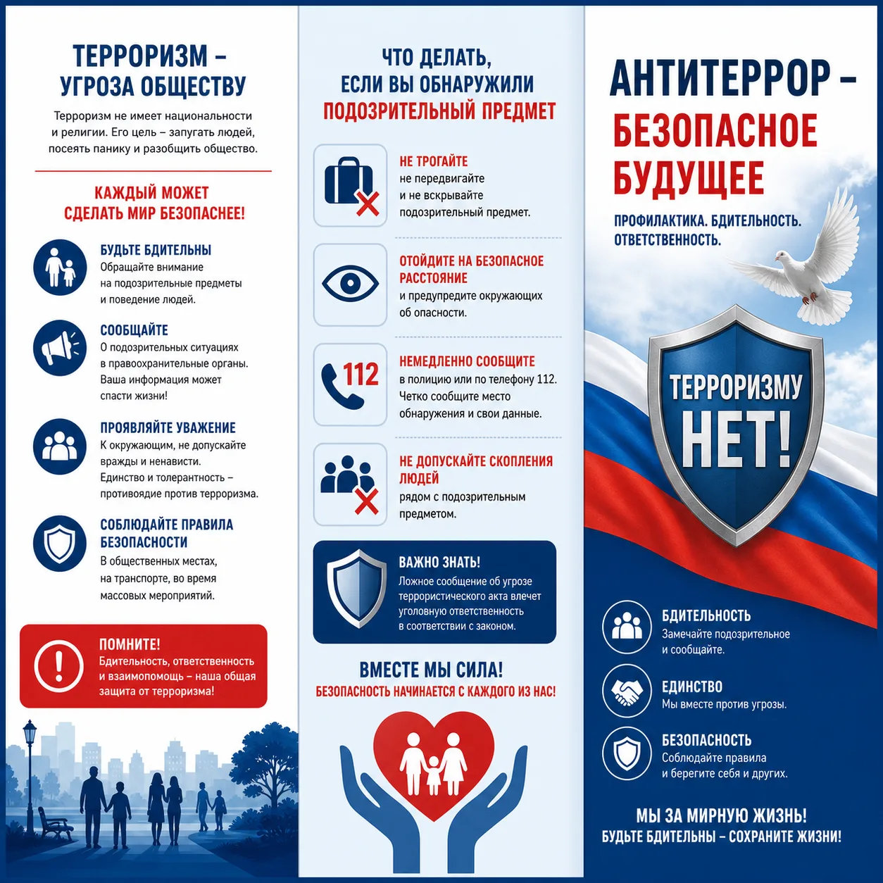 Терроризм — угроза обществу. Бдительность каждого защищает всех!
