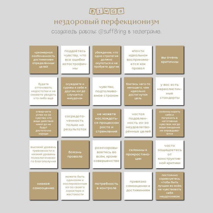 Есть ли у тебя нездоровый перфекционизм?