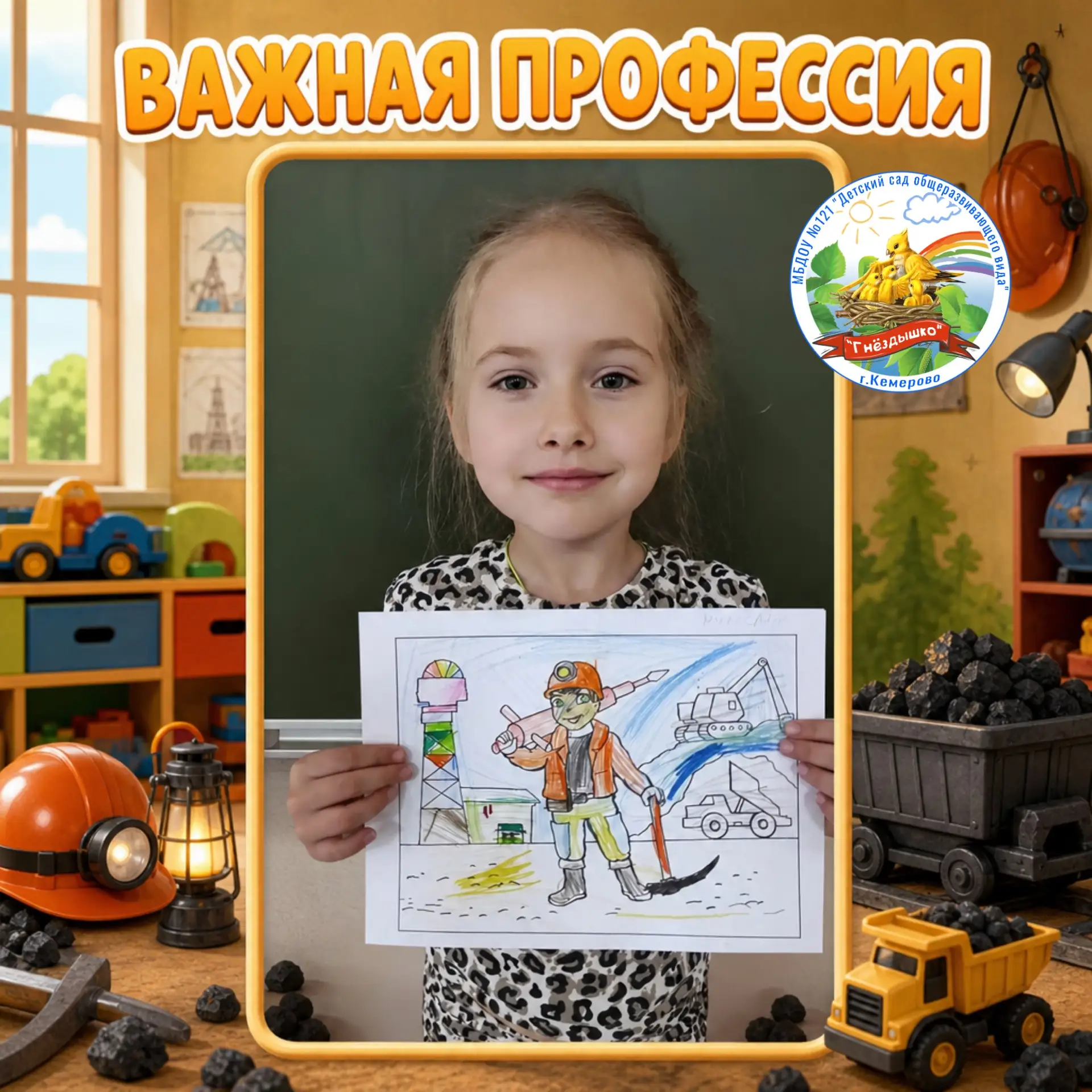 ⛏️ Накануне праздника в подготовительной группе прошло тематическое занятие, посвященно...
