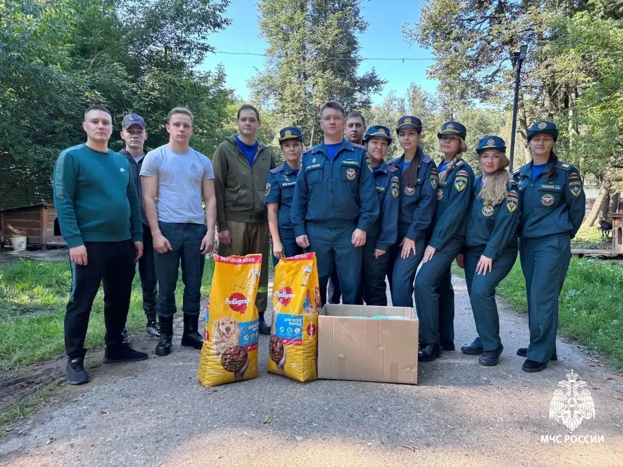 Пожарные из Ижевска разобрали в приюте «Кот и пес» опасную печку и навели порядок.