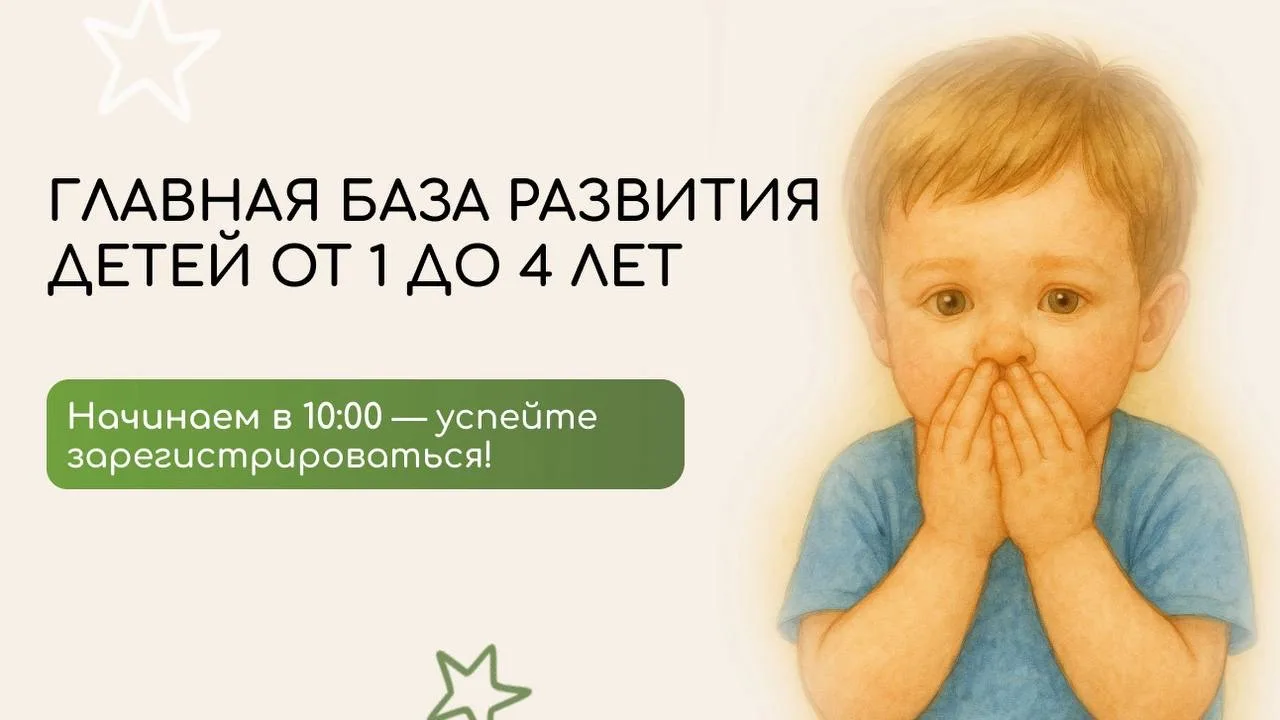 Через 2 часа стартуем. И если вашему ребёнку 1-4 года — очень рекомендую не пропустить этот эфир 🔥  