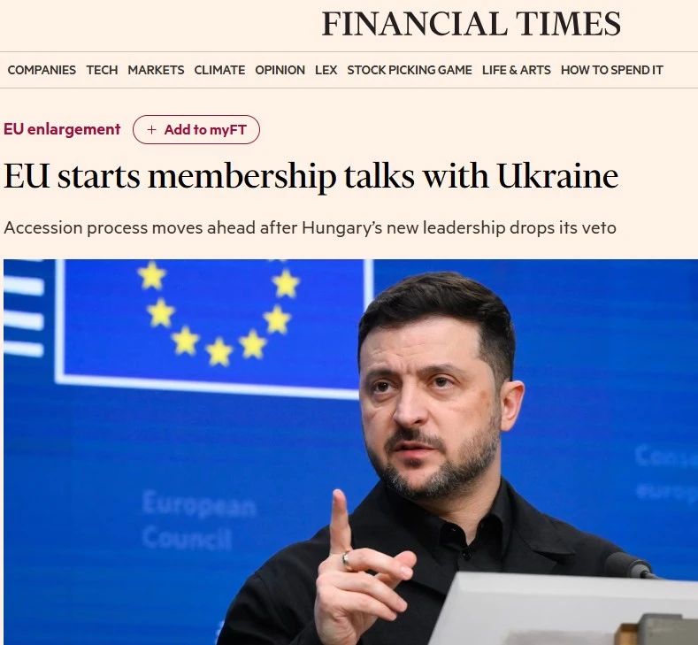 ‘Несмотря на начало официальных переговоров по вступлению Украины в ЕС, многие столицы стран союза п