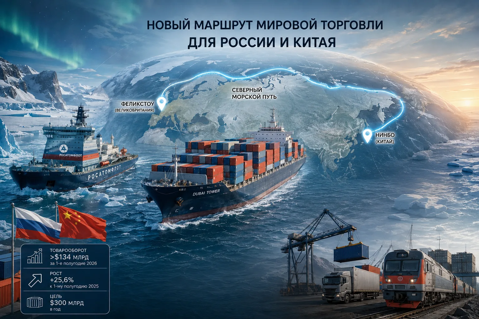 Ледяной, шёлковый, Северный, морской: новый маршрут мировой торговли для России и Китая