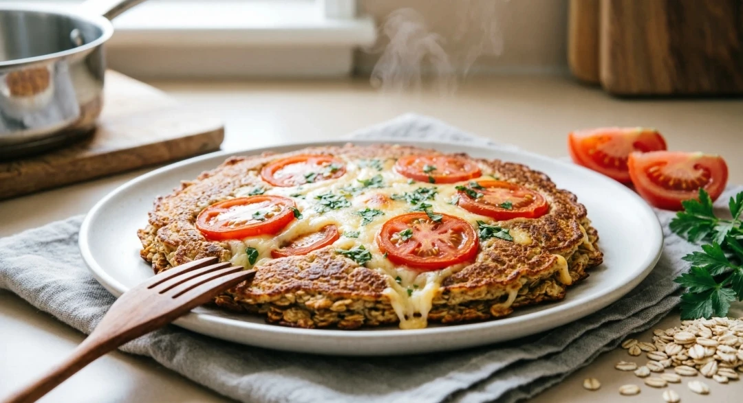 🥞 СЫРНЫЙ ОВСЯНОБЛИН С ТОМАТАМИ И ЗЕЛЕНЬЮ — 62₽/порция