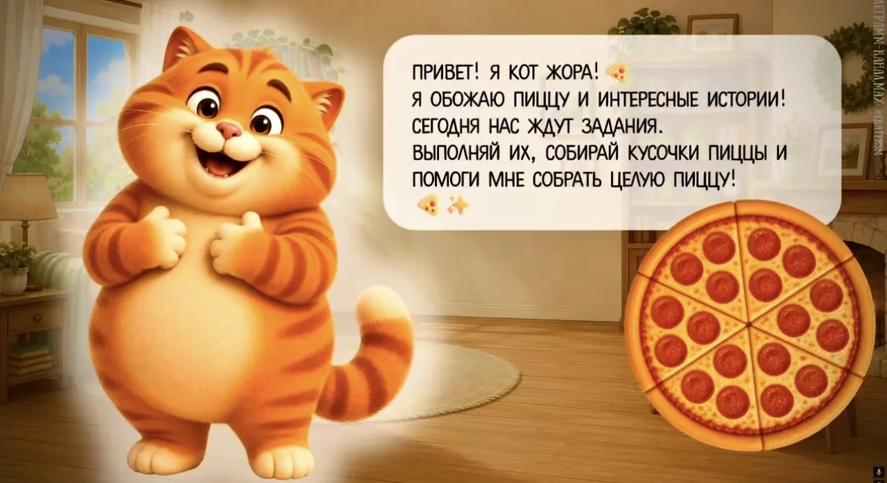 День 5 нашего марафона! 🐱🍕