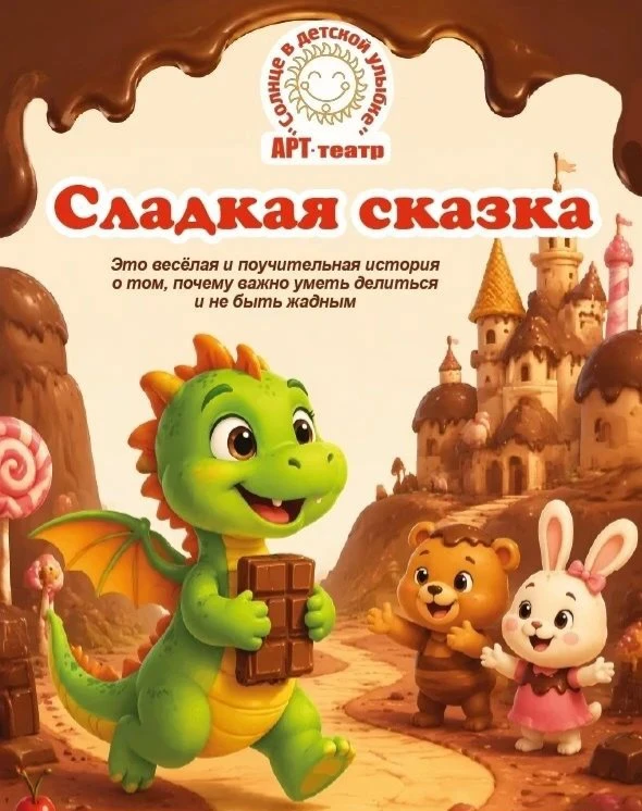 В нашем детском саду на днях прошел спектакль "Сладкая сказка". Эта поучительная истори...