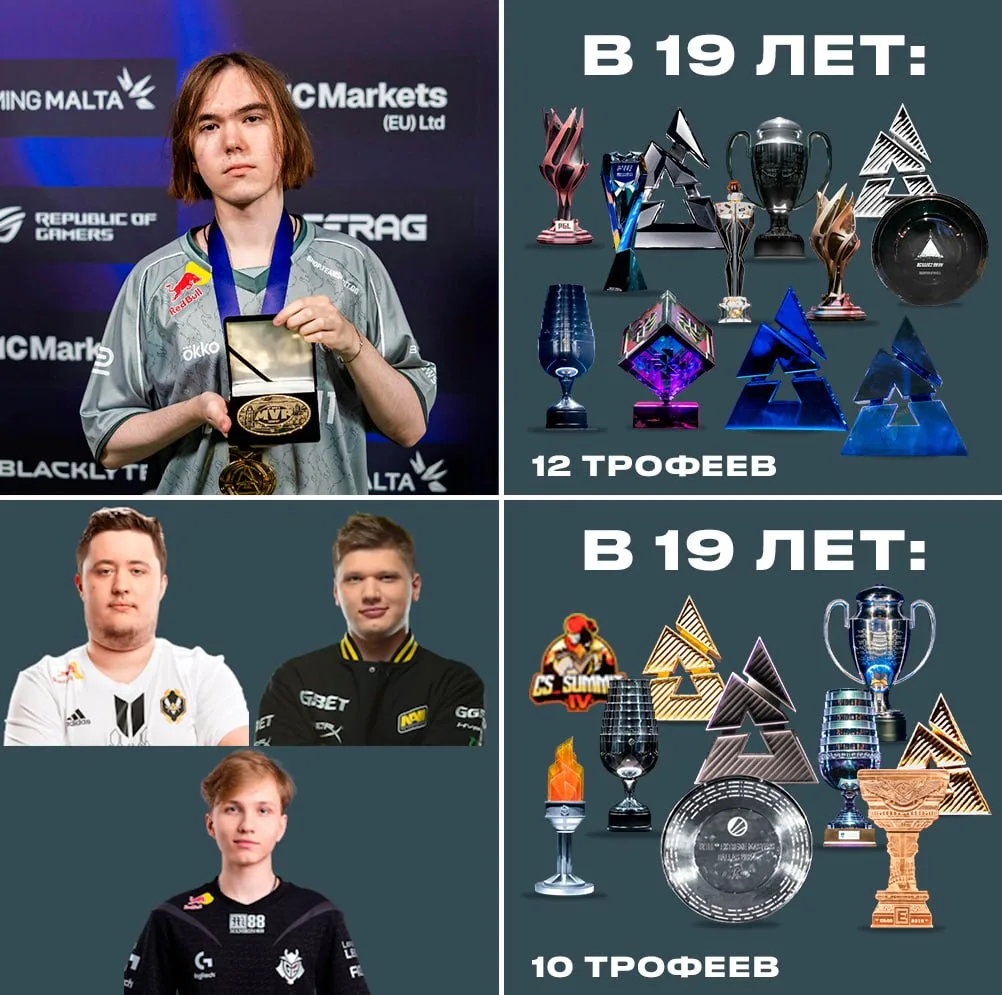 🇷🇺 donk в свои 19 лет выиграл трофеев больше, чем в 19 лет ZywOo, s1mple & m0NESY вме...