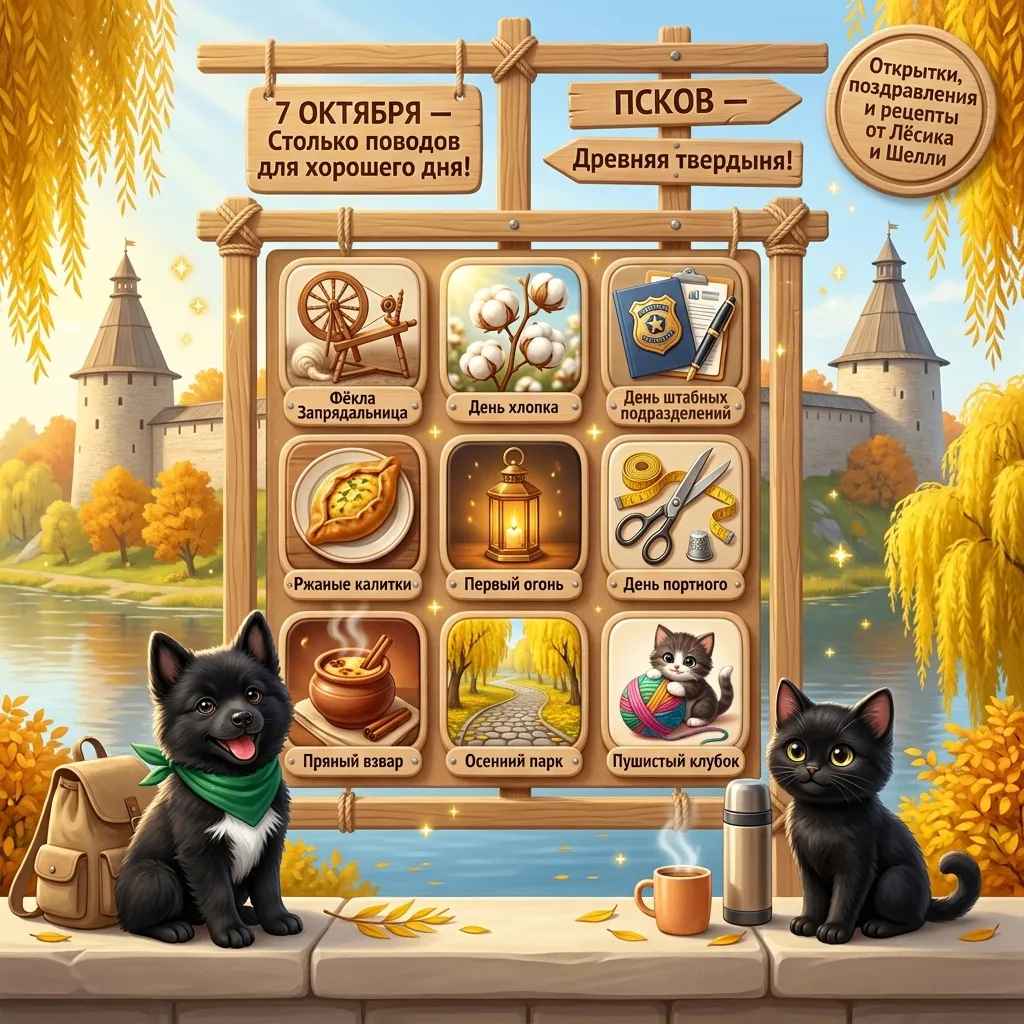 7 ОКТЯБРЯ — СТОЛЬКО ПОВОДОВ ДЛЯ ХОРОШЕГО НАСТРОЕНИЯ! 🍂🎉Седьмой день октября встречает...