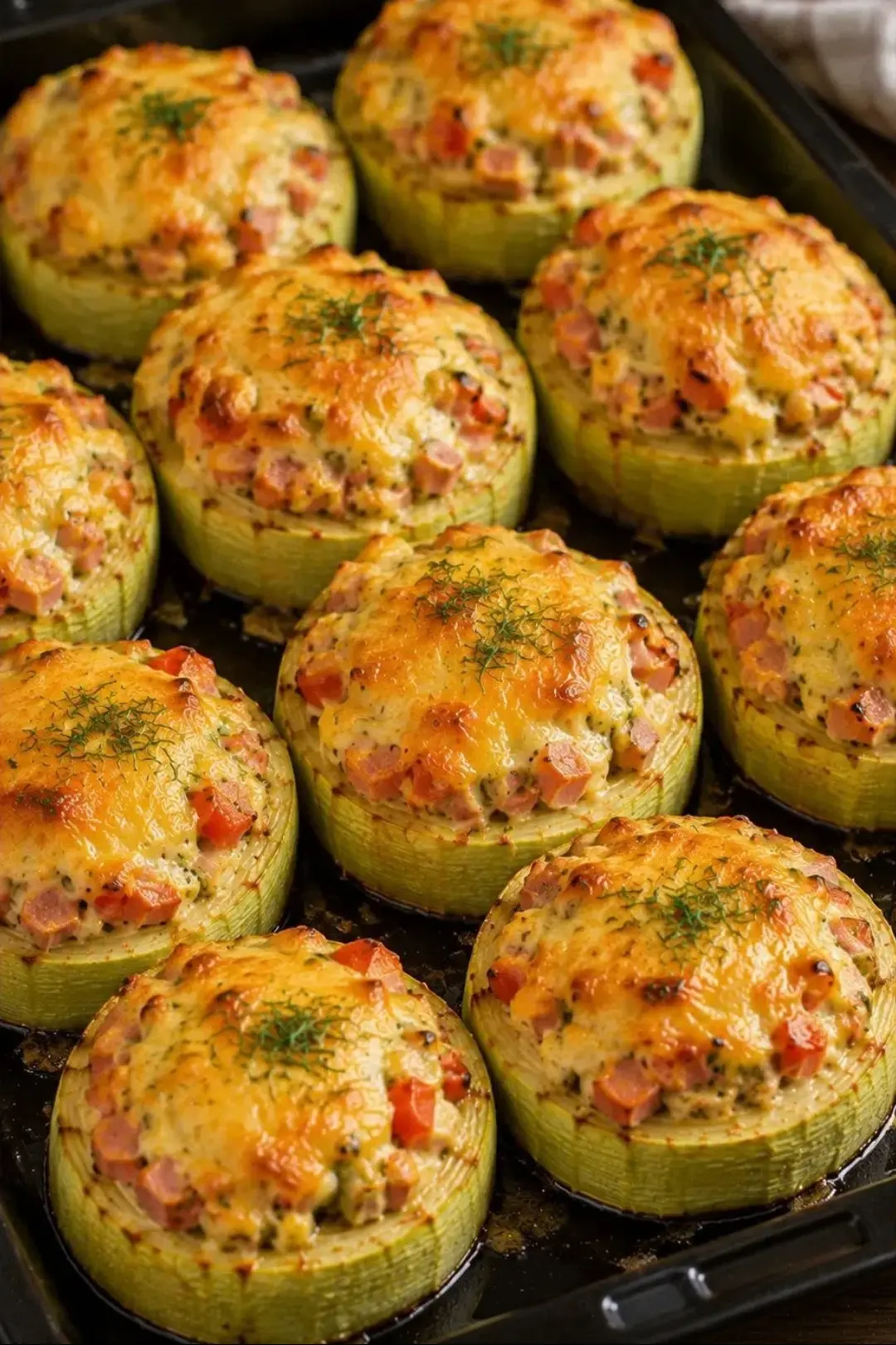 🥒 Кабачки с начинкой в духовке