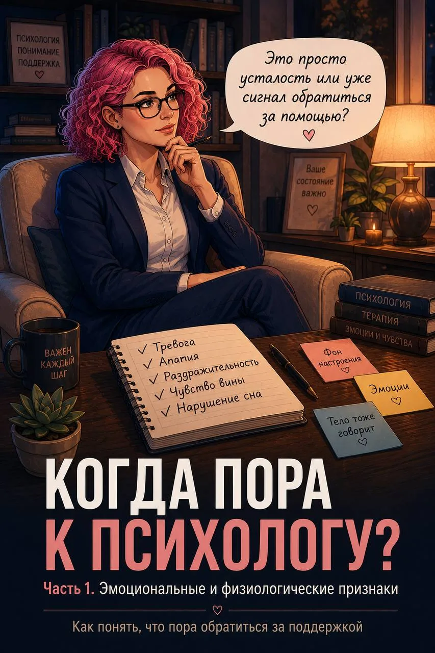 📎 Когда пора обратиться к психологу? Часть 1. Эмоциональные и физиологические сигналы

Многие думаю