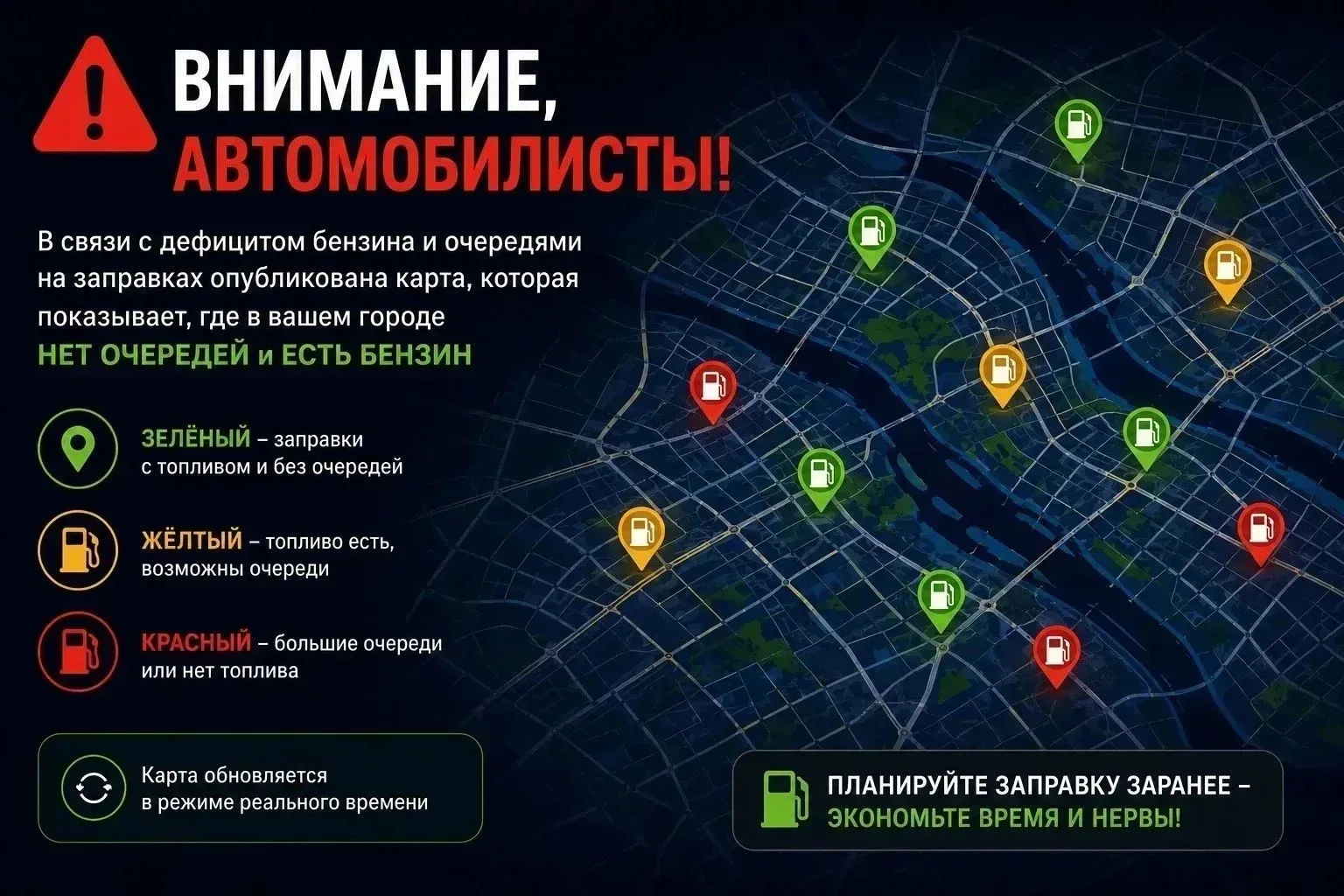 🚨 В связи с введением ограничений на продажу топлива, в MAX запустили онлайн-карту для...