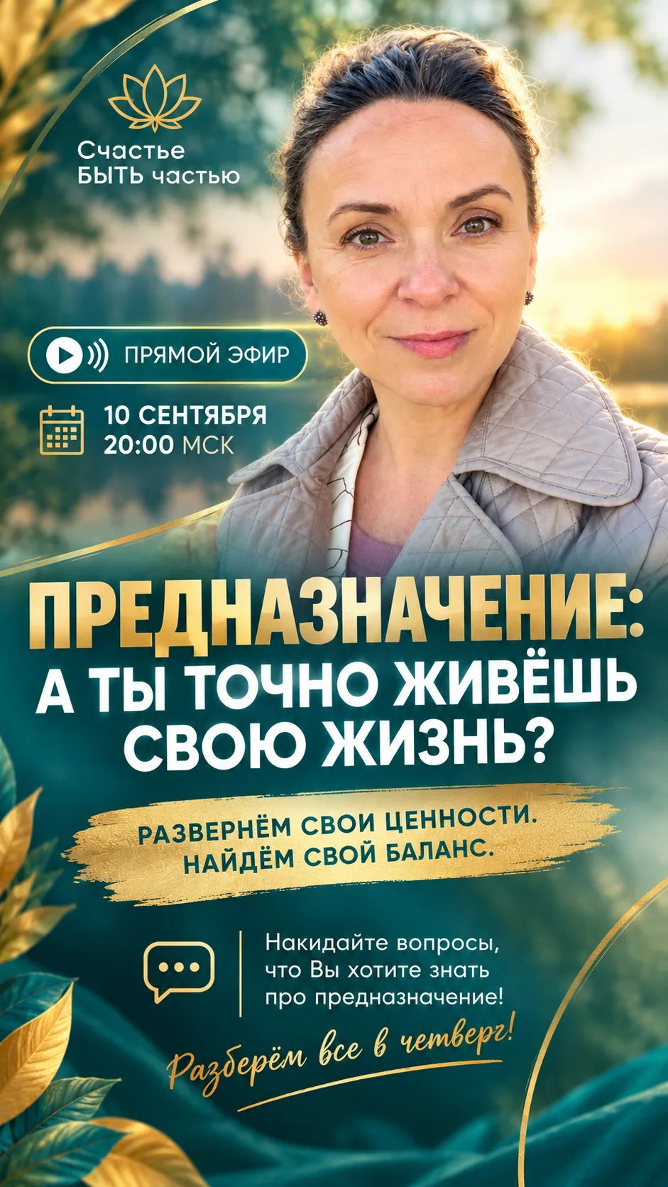 ПРЕДНАЗНАЧЕНИЕ: а ты точно живёшь свою жизнь?