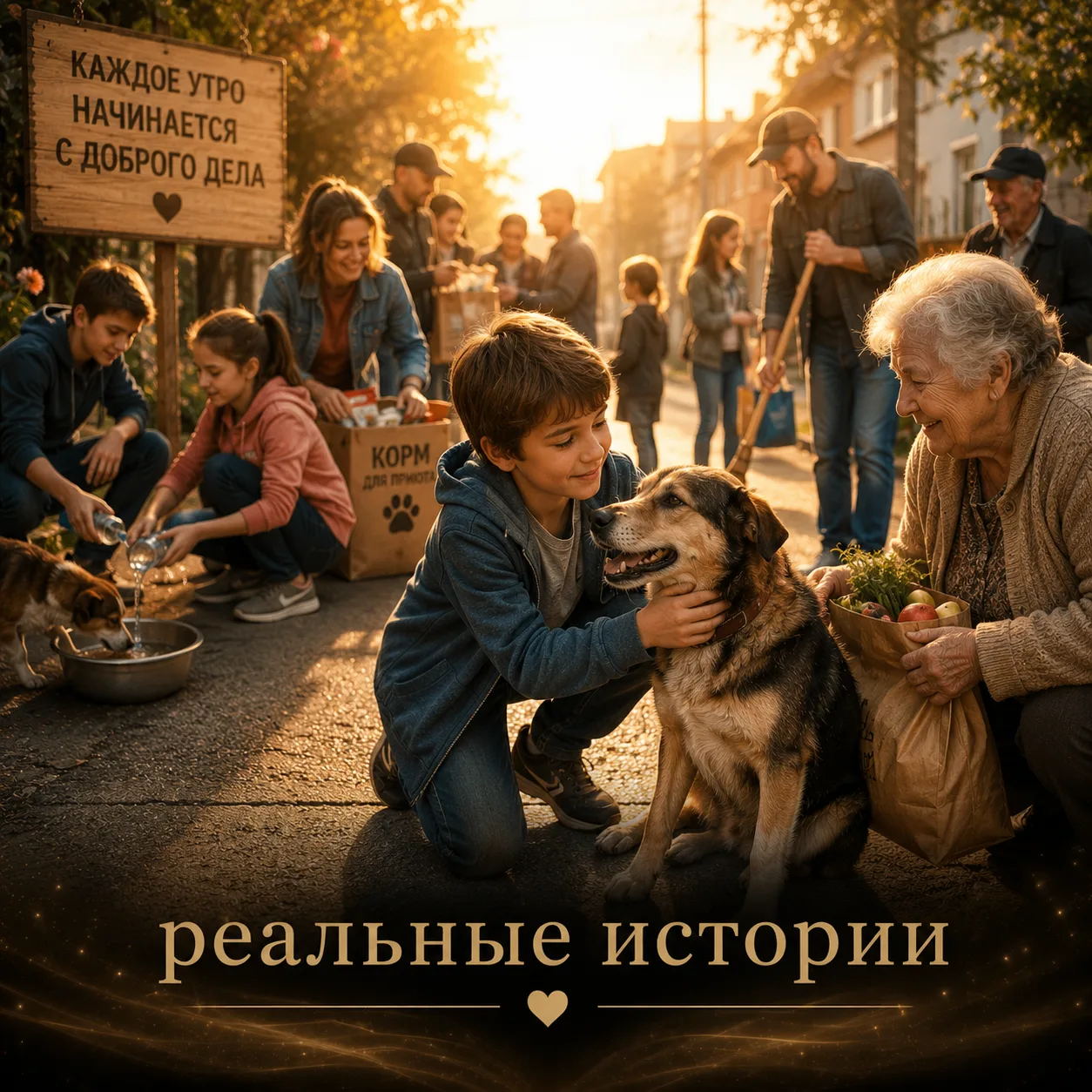 Каждое утро мальчик говорил своей собаке: «Пойдём искать, кому сегодня нужна помощь». Л...