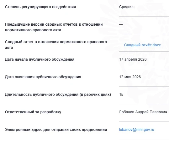 Общественное обсуждение закончилось