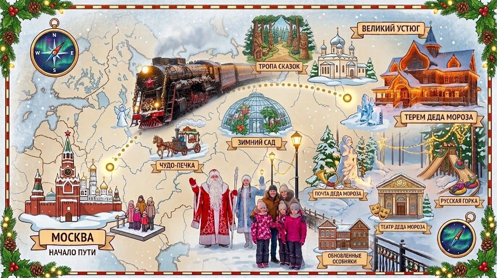 🎅Открыты продажи на секретный поезд на родину Деда Мороза