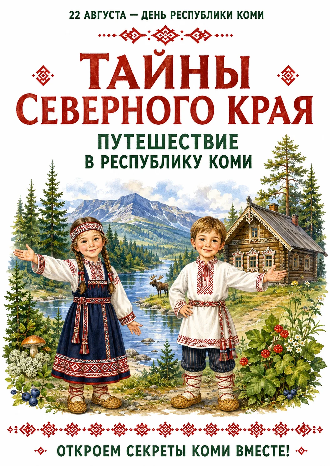 22 августа отмечается  День Республики Коми.  К этой дате мы подготовили новый бесплатн...